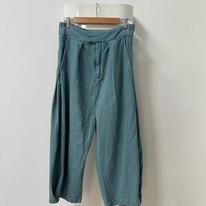 Teal Wide-Leg Pants